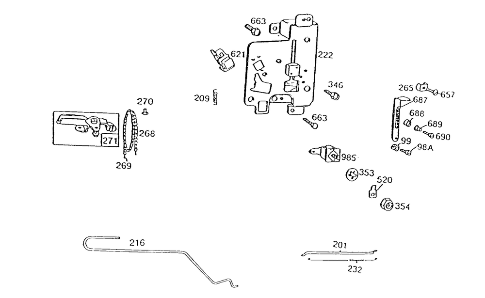 Control Bracketassembly Diagram and Parts List for 191702-6033-XX  Briggs and Stratton Engine